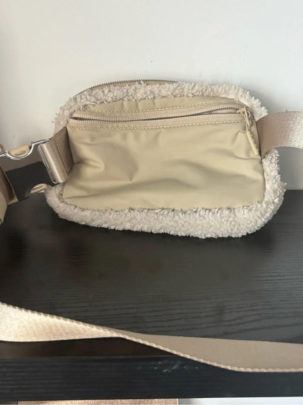 lululemon athletica Cream Sherpa Zip Pouch